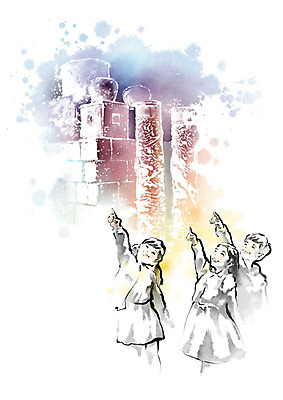 PSD 전통 여자 교육 남자 문화 어린이 시계 과학 여행 일러스트 캘리그라피 손가락 붓터치 유물 사람 소녀 소년 세명 문화재 가리킴 체험학습 체험 즐거움 번짐 견학 수학여행 창경궁 어린이만 스쿨팩 국내일러스트 손 감정 컨셉 한국 손짓 궁전 파일형식 효과