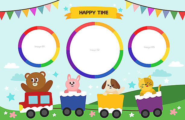 동물캐릭터 여러마리 일러스트 곰 프레임 사람없음 파란색 귀여움 고양이 기차 토끼 개 강아지 어린이날 앨범 언덕 가랜드 프레임일러스트 국내일러스트 일러캐릭터 AI파일 동물 캐릭터 기념일 육상교통 컬러 다수 컨셉 포유류 대중교통 반려동물 파티용품 파일형식 벡터