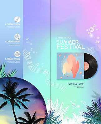 PSD 템플릿 표지디자인 북디자인 출판디자인 표지 음료 리플렛 2단접지 북커버 팜플렛 사람없음 여름 여름휴가 바캉스 야자수 축제 레코드 이미지템플릿 나무 계절 휴가 음반 파일형식 여름_계절