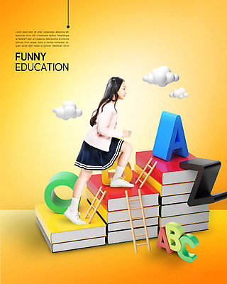 PSD 편집이미지 알파벳 영어 여자 어린이교육 교육 어린이 사다리 한명 사람 소녀 10대 책 노란색 한국인 즐거움 오르기 소녀한명만 이미지편집 문자 1 감정 컬러 모션 청소년 동양인 도구 여자한명만 소녀만 파일형식