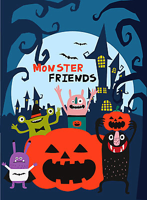 캐릭터 행복 일러스트 상상 사람없음 파티 할로윈 즐거움 요괴 몬스터 잭오랜턴 국내일러스트 일러캐릭터 AI파일 감정 이벤트 파일형식 벡터