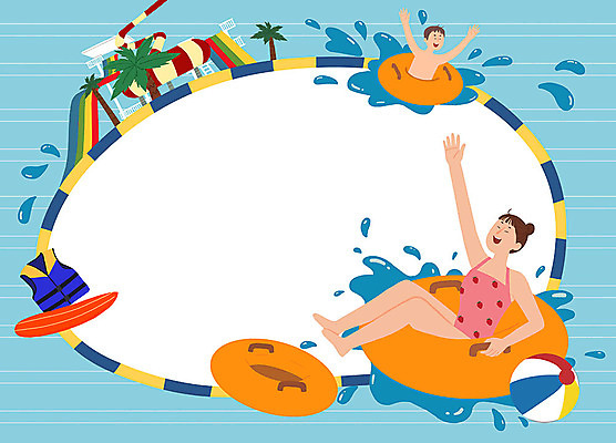 PSD 여자 남자 일러스트 물놀이 휴식 프레임 여름방학 사람 성인 두명 여름 여름휴가 바캉스 수영 공백 더위 시원함 비치볼 즐거움 구명조끼 튜브 더위탈출 워터슬라이드 워터파크 프레임일러스트 성인만 국내일러스트 계절 감정 컨셉 공 놀이 날씨 방학 휴가 바캉스용품 수영장 수상스포츠 구조용품 파일형식 여름_계절