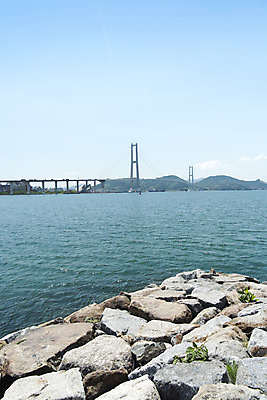 포토 JPG 주간 바다 한국 풍경 사람없음 야외 맑음 여수 이순신대교 국내포토 자연요소 아시아 날씨 다리_건축물 전라남도 파일형식