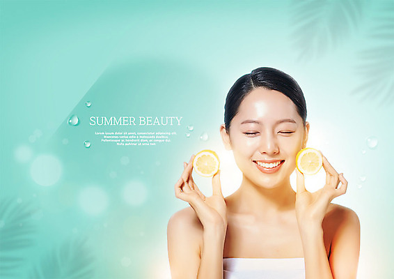 PSD 편집이미지 여자 한명 미소 사람 상반신 20대 성인 앞모습 여름 뷰티 한국인 수분 시원함 레몬 피부관리 야자수잎 레몬디톡스 민트색 의료성형뷰티 성인여자한명만 디톡스 뷰티템 이미지편집 1 계절 뷰포인트 컬러 잎 과일 표정 건강 동양인 청년 합성어 여자한명만 성인여자만 파일형식