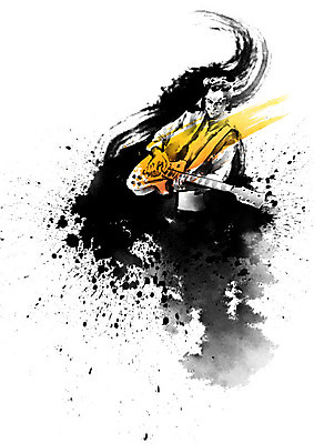 PSD 남자 연주 일러스트 캘리그라피 응원 붓터치 흑백 한명 사람 성인 노란색 파이팅 힘 기쁨 연주자 기타 깃발 일렉기타 즐거움 번짐 열정 격려 성인남자한명만 국내일러스트 1 감정 음악 컬러 모션 현악기 촬영기법 음악가 남자한명만 성인남자만 파일형식 효과