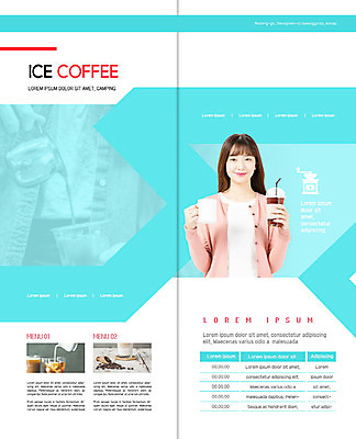 PSD 템플릿 표지디자인 북디자인 출판디자인 여자 내지 커피 음료 리플렛 하늘색 2단접지 북커버 디저트 한명 미소 사람 이벤트 팜플렛 20대 성인 컵 여름 카페 한국인 달콤 시원함 바리스타 카페라떼 성인여자한명만 이미지템플릿 직업 1 식기 계절 음식 표정 동양인 청년 파란색 상점 맛 라떼 여자한명만 성인여자만 파일형식