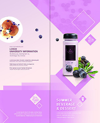 PSD 템플릿 표지디자인 북디자인 출판디자인 표지 음료 리플렛 2단접지 북커버 디저트 이벤트 팜플렛 사람없음 여름 보라색 카페 달콤 시원함 블루베리 요거트 팬케이크 이미지템플릿 계절 음식 컬러 과일 유제품 케이크 상점 맛 파일형식
