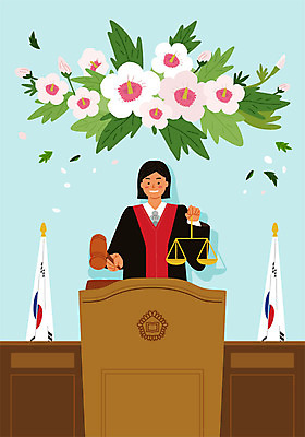 여자 일러스트 저울 한명 서기 사람 상반신 판사복 태극기 판사 국경일 법 무궁화 공정 법원 양팔저울 공평 7월 정의 법전 제헌절 헌법 성인여자한명만 국내일러스트 AI파일 1 기념일 꽃 모션 책 가운 날짜 국기 법률가 여자한명만 성인여자만 파일형식 벡터