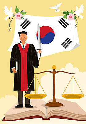 전신 남자 일러스트 한명 서기 사람 성인 평화 판사복 칼 태극기 판사 국경일 비둘기 법 무궁화 공정 법원 양팔저울 공평 7월 정의 법전 제헌절 헌법 성인남자한명만 국내일러스트 AI파일 1 기념일 꽃 컨셉 모션 조류 저울 책 가운 날짜 국기 법률가 남자한명만 성인남자만 파일형식 벡터