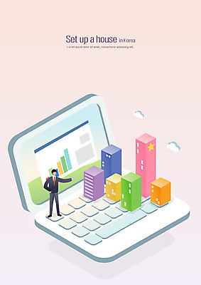 남자 일러스트 부동산 그래프 한명 사람 경제 노트북 비즈니스맨 사회 사회이슈 분석 입체 내집마련 집값 아이소메트릭 경제불황 매물 집값대란 집값상승 하우스푸어 국내일러스트 AI파일 1 컨셉 비즈니스 금융 전자제품 직장인 재산 상승 불황 공동체 파일형식 벡터