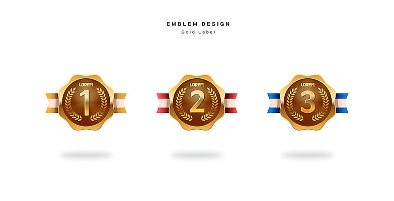 1 리본 스티커 2 일러스트 3 사람없음 세트 라벨 금색 메달 심볼 배지 국내일러스트 AI파일 컬러 프레임 상_상패 파일형식 벡터
