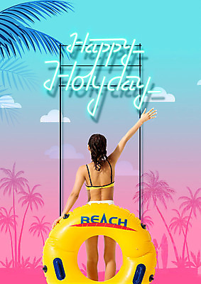 PSD 편집이미지 여자 수영복 휴식 한명 사람 성인 해변 여름 30대 파란색 여름휴가 바캉스 비키니 야자수 한국인 시원함 즐거움 네온 튜브 성인여자한명만 이미지편집 나무 1 옷 계절 감정 바다 컬러 컨셉 휴가 동양인 장년 여자한명만 성인여자만 파일형식 여름_계절