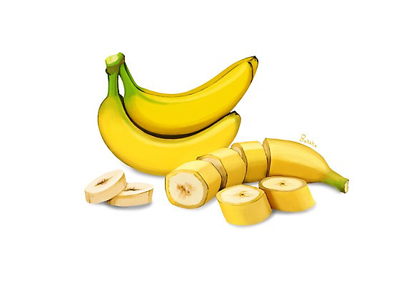 PSD 일러스트 바나나 건강 사람없음 여러개 슬라이스 건강식품 슈퍼푸드 디테일 국내일러스트 음식 다수 과일 파일형식