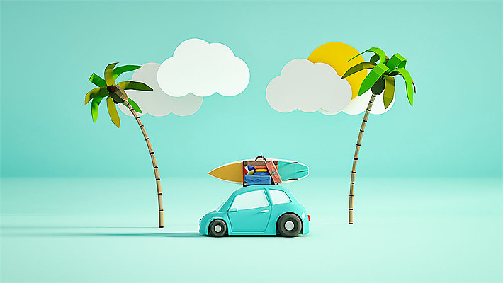 PSD 구름 편집 편집이미지 자동차 사람없음 여름 여름휴가 바캉스 야자수 태양 3D 귀여움 캐리어 서핑보드 입체 디지털합성 오브젝트 캠핑카 민트색 폴리곤 편집소스 편집3D 자연요소 나무 계절 육상교통 컬러 컨셉 휴가 여행가방 보드_스포츠 파일형식 여름_계절