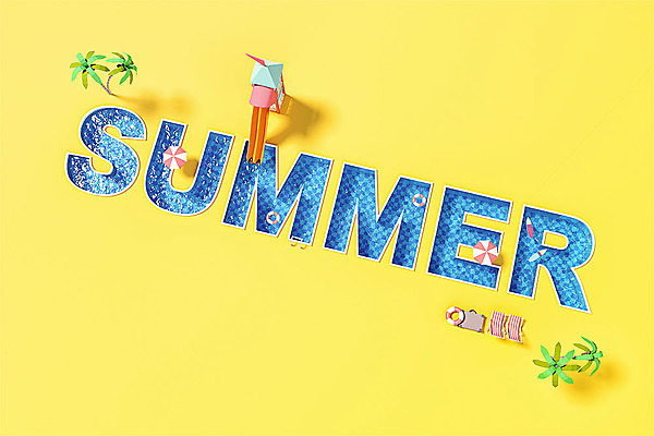 PSD 편집 편집이미지 영어 타이포그라피 사람없음 여름 여름휴가 바캉스 야자수 노란색 3D 귀여움 파라솔 서핑보드 입체 디지털합성 오브젝트 선베드 튜브 워터슬라이드 폴리곤 편집소스 편집3D 나무 문자 계절 컬러 컨셉 의자 휴가 보드_스포츠 파일형식 여름_계절