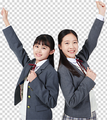 편집이미지 여학생 여자 교복 중학생 청소년 서기 미소 누끼 상반신 두명 옆모습 10대 손들기 한국인 자신감 입학 여중생 PNG 십대여자만 편집소스 학생 옷 교육 감정 뷰포인트 모션 표정 사람 동양인 여자만 십대만 파일형식