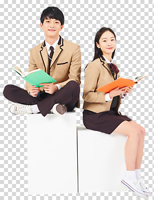 전신 편집이미지 응시 여학생 여자 교육 남자 교복 남학생 청소년 여고생 고등학생 미소 들기 누끼 사람 앉기 두명 앞모습 옆모습 10대 책 한국인 청소년교육 교과서 긍정 문제집 PNG 십대만 편집소스 남고생 고등교육 학생 시선 옷 뷰포인트 컨셉 모션 교재 표정 동양인 파일형식