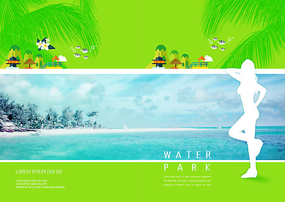 PSD 템플릿 표지디자인 북디자인 출판디자인 표지 꽃 실루엣 리플렛 북커버 휴가 팜플렛 해변 사람없음 초록색 여름 여름휴가 바캉스 즐거움 야자수잎 이미지템플릿 식물 계절 감정 바다 컬러 잎 촬영기법 파일형식 여름_계절