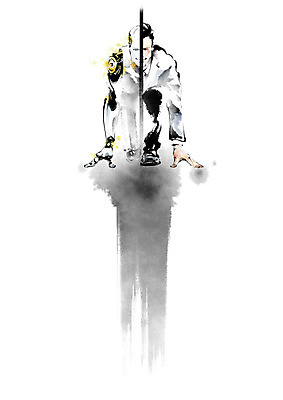 PSD 남자 일러스트 캘리그라피 붓터치 흑백 한명 사람 성인 달리기 기계 경쟁 라이벌 육상스포츠 로봇 번짐 육상선수 준비자세 맞대결 4차산업 AI_인공지능 국내일러스트 1 산업 스포츠 포즈 컨셉 모션 운동선수 촬영기법 준비 파일형식 효과