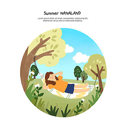 PSD 나무 여자 여행 일러스트 방학 휴식 산 여름방학 한명 사람 성인 취미 여름 여름휴가 바캉스 눕기 야외활동 자유 즐거움 낮잠 힐링 해먹 성인여자한명만 나나랜드 국내일러스트 식물 1 계절 감정 컨셉 모션 휴가 침대 잠 신조어 여자한명만 성인여자만 파일형식 여름_계절