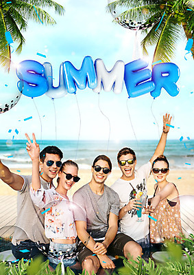 PSD 서양인 외국인 편집이미지 여자 남자 웃음 사람 여러명 20대 성인 타이포그라피 해변 여름 친구 컬러풀 야자수 파티 우정 칵테일 즐거움 풍선 성인만 이미지편집 나무 문자 계절 감정 바다 컬러 다수 관계 주류 표정 인종 이벤트 청년 파일형식
