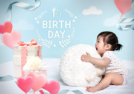 PSD 구름 편집이미지 여자 리본 안기 선물 한명 웃음 사람 파란색 파티 한국인 축하 아기 생일파티 생일 생일축하 풍선 백일 양인형 첫돌 여자아기한명만 이미지편집 자연요소 1 기념일 인형 컬러 컨셉 모션 표정 동양인 이벤트 여자한명만 여자아기만 파일형식