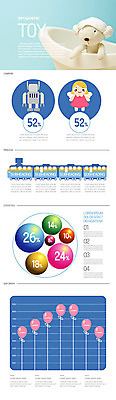인형 일러스트 그래프 사람없음 파란색 장난감 인포그래픽 로봇 풍선 국내일러스트 AI파일 컬러 파일형식 벡터