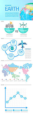 지구 세계지도 일러스트 그래프 사람없음 지구본 환경 인포그래픽 그린에너지 태양에너지 풍력기 국내일러스트 AI파일 지도 세계 에너지 풍력에너지 파일형식 벡터
