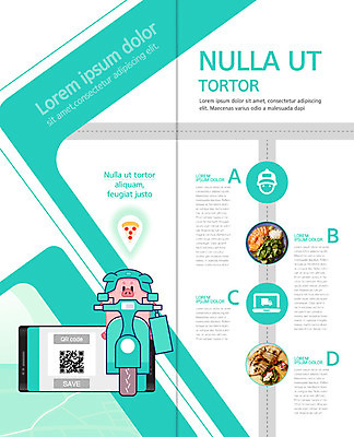 PSD 템플릿 표지디자인 북디자인 출판디자인 내지 리플렛 2단접지 북커버 피자 팜플렛 사람없음 스마트폰 샐러드 스쿠터 배송 야식 돼지캐릭터 편리함 QR코드 민트색 배달음식 음식배달 이미지템플릿 음식 컬러 동물캐릭터 컨셉 패스트푸드 서양음식 핸드폰 스마트기기 오토바이 돼지 배달 파일형식