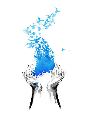 PSD 손 일러스트 캘리그라피 조류 붓터치 한국 신체부위 평화 양손 사회이슈 비둘기 번짐 화합 한반도 남한 북한 통일 국내일러스트 동물 아시아 컨셉 사람 파일형식 효과