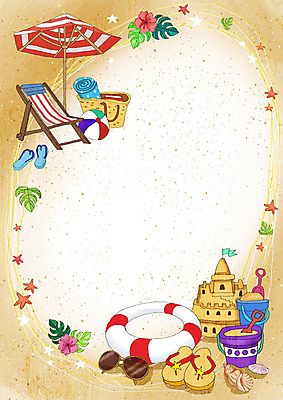 PSD 바다 백그라운드 의자 일러스트 프레임 바캉스용품 사람없음 여름 여름휴가 바캉스 모래사장 갈색 놀이용품 파라솔 시원함 즐거움 모래성 튜브 모래놀이 프레임일러스트 국내일러스트 계절 감정 모래 컬러 가구 놀이 휴가 오브젝트 파일형식 여름_계절
