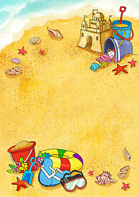 PSD 바다 백그라운드 일러스트 불가사리 프레임 해변 사람없음 여름 갈색 조개껍데기 시원함 물안경 즐거움 모래성 튜브 모래놀이 프레임일러스트 국내일러스트 계절 감정 모래 컬러 놀이 조개 극피동물 수영용품 파일형식