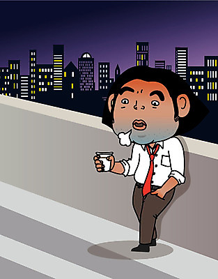 남자 여유 커피 일러스트 휴식 한명 사람 성인 비즈니스라이프 직장인 비즈니스맨 한숨 야간 야근 성인남자한명만 국내일러스트 AI파일 자연요소 직업 1 라이프스타일 감정 음료 컨셉 비즈니스 업무 남자한명만 성인남자만 파일형식 벡터