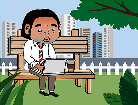 나무 공원 남자 커피 일러스트 한명 사람 앉기 성인 야외 비즈니스라이프 노트북 업무 직장인 비즈니스맨 바쁨 성인남자한명만 국내일러스트 AI파일 식물 직업 1 라이프스타일 공공시설 음료 비즈니스 모션 전자제품 작업 남자한명만 성인남자만 파일형식 벡터