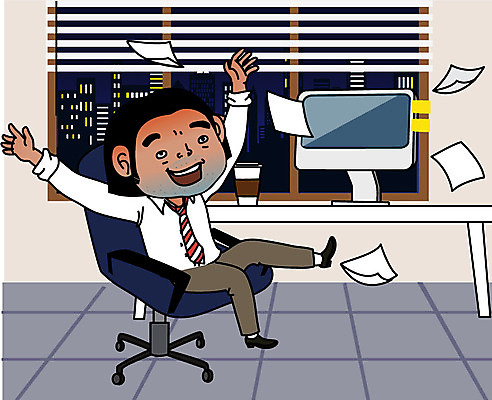 남자 일러스트 날리기 한명 사람 성인 비즈니스라이프 기쁨 만세 직장인 비즈니스맨 문서 업무성과 성인남자한명만 국내일러스트 AI파일 직업 1 라이프스타일 감정 비즈니스 모션 결과 남자한명만 성인남자만 파일형식 벡터