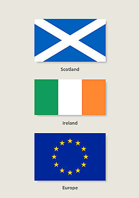 나라 일러스트 사람없음 세계 국기 아일랜드 아일랜드국기 유럽연합 스코틀랜드 스코틀랜드국기 유럽기 국내일러스트 AI파일 유럽 영국 깃발 파일형식 벡터