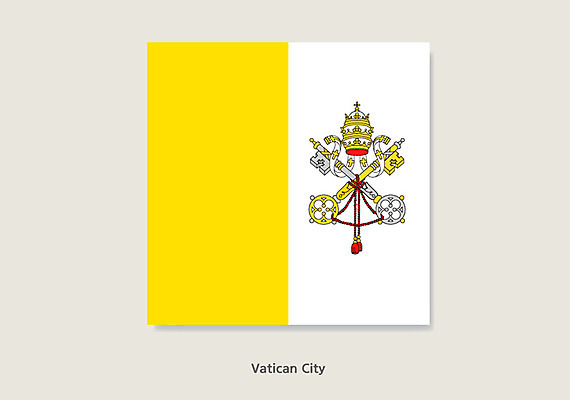 나라 일러스트 사람없음 세계 국기 바티칸 바티칸국기 국내일러스트 AI파일 로마 파일형식 벡터