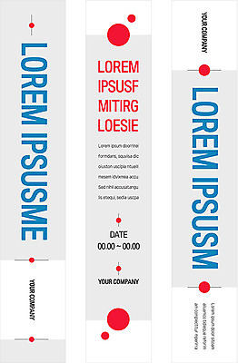 템플릿 배너 배너템플릿 세로배너 사람없음 빨간색 회색 현수막 원형 배너세트 AI파일 도형 컬러 세로 세트 파일형식 벡터