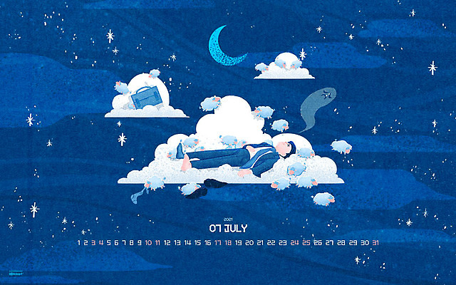 JPG 월페이퍼 바탕화면 7월 날짜 파일형식