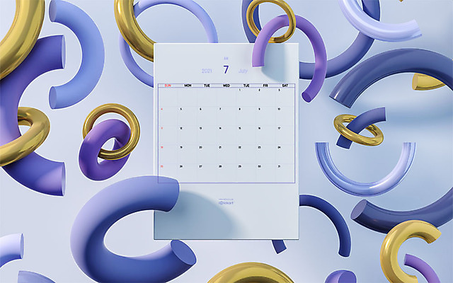 JPG 월페이퍼 바탕화면 7월 날짜 파일형식