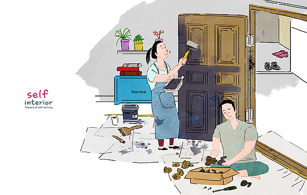 전신 PSD 여자 남자 화분 신발 일러스트 신혼부부 들기 앉기 성인 두명 상자 문 앞치마 페인트 페인트칠 페인트통 문고리 비닐 페인트롤러 성인만 셀프인테리어 자급자족라이프 국내일러스트 라이프스타일 부부 모션 페인팅 재질 통 사람 인테리어 신혼 파일형식