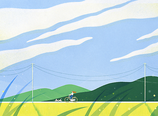 전신 PSD 구름 한마리 여자 반려견 여유 일러스트 하늘 산 논 한명 초원 성인 여름 자전거 시골 강아지 승차 전봇대 성인여자한명만 국내일러스트 자연요소 1 계절 공공시설 감정 농업 모션 사람 반려동물 바이크 개 여자한명만 성인여자만 파일형식