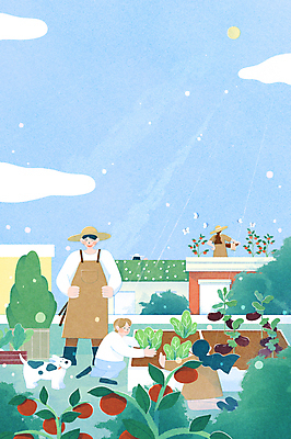 전신 PSD 한마리 여자 남자 반려견 어린이 허리손 나비 토마토 일러스트 가족 하늘 가지 소녀 소년 여러명 상반신 성인 여름 앞치마 도시 강아지 옥상 원예 웅크림 텃밭 홈파밍 자급자족라이프 국내일러스트 1 라이프스타일 계절 포즈 다수 곤충 밭 채소 관계 모션 사람 취미 반려동물 농사 개 파일형식