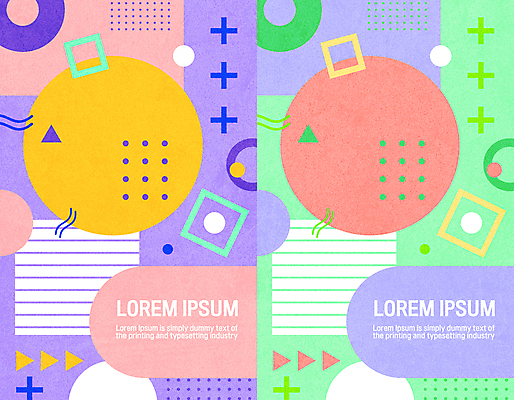 디자인 배너 일러스트 사람없음 원형 기하학 엘리먼트 파스텔톤 벡터 멤피스디자인 국내일러스트 AI파일 도형 컬러 무늬 파일형식