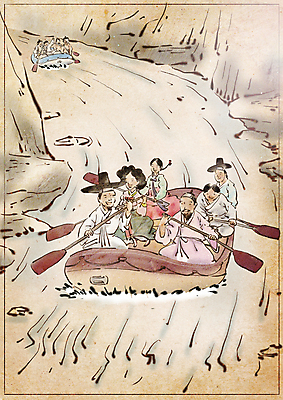 전신 PSD 여자 남자 어린이 일러스트 들기 소녀 소년 여러명 상반신 성인 여름 레포츠 여름휴가 바캉스 계곡 한복 조선시대 급류타기 동양화 즐거움 노 노젓기 단체관광 래프팅보트 국내일러스트 갓모자 모자_잡화 한국전통 계절 감정 여행 다수 모션 레저 휴가 전통소품 미술 사람 수상스포츠 역사 전통의상 선박 파일형식 여름_계절