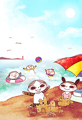 전신 PSD 여자 남자 어린이 일러스트 물놀이 갈매기 하늘 여름방학 앉기 소녀 소년 여러명 상반신 해변 여름 친구 여름휴가 바캉스 태양 만세 파라솔 추억 비치볼 해수욕장 즐거움 모래성 튜브 모래놀이 어린이만 국내일러스트 자연요소 계절 감정 모래 바다 다수 컨셉 공 관계 모션 놀이 조류 방학 휴가 바캉스용품 사람 파일형식 여름_계절