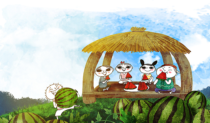 전신 PSD 여자 남자 어린이 일러스트 여름음식 수박 여름방학 들기 앉기 소녀 소년 여러명 여름 친구 여름휴가 바캉스 농촌 시골 추억 먹기 즐거움 원두막 수박밭 수박조각 어린이만 제철과일 국내일러스트 계절 감정 음식 조각 다수 컨셉 밭 과일 관계 모션 방학 휴가 사람 제철 파일형식 여름_계절