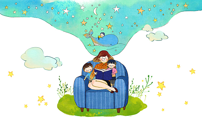 전신 PSD 구름 한마리 여자 어린이교육 남자 별 어린이 일러스트 상상 엄마 들기 앉기 소녀 소년 여러명 성인 책 소파 독서 자녀 고래 상상력 국내일러스트 자연요소 1 교육 다수 의자 포유류 가족 모션 사람 수중동물 파일형식