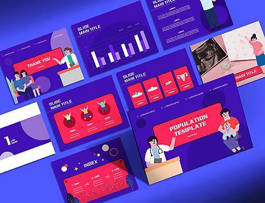 전신 템플릿 여자 남자 어린이 비즈니스 그래프 앉기 소녀 소년 여러명 상반신 성인 세트 부모 손들기 보라색 임산부 아기 출산 PPT 프레젠테이션 문서템플릿 산부인과 산부인과의사 초음파사진 애니형PPT 저출산 9P 인구절벽 이미지템플릿 컬러 다수 가족 모션 병원 사람 임신 의사 사회이슈 파일형식