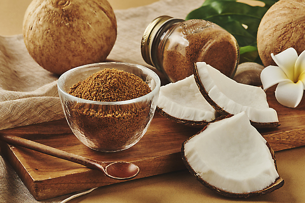 포토 JPG 스튜디오촬영 나뭇잎 실내 사람없음 설탕 천 열대과일 플루메리아 코코넛 유리그릇 나무숟가락 나무받침 국내포토 그릇 꽃 잎 과일 유리 내부 목재 숟가락 직물 받침대 파일형식